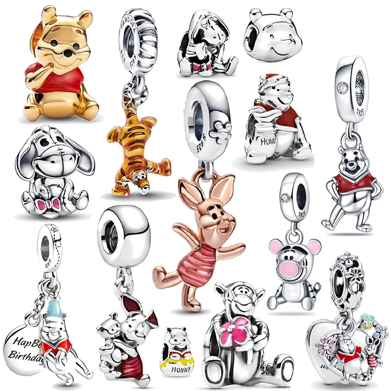 

Anime Collection Kawaii Lovely Bear Charm Bead Pendant Fit DIY Women Bracelet Girl Jewelry Kids Gift