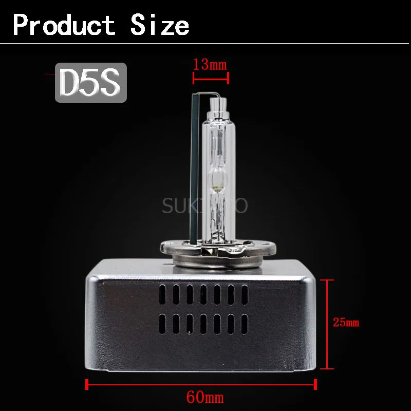 Фото 2 шт. SUKIOTO GENUINE JAPAN HID D5S 6000K 12 В 25 Вт ксеноновая стандартная лампа для фар Замена оригинальной D5S HID авто лампы для Audi №5