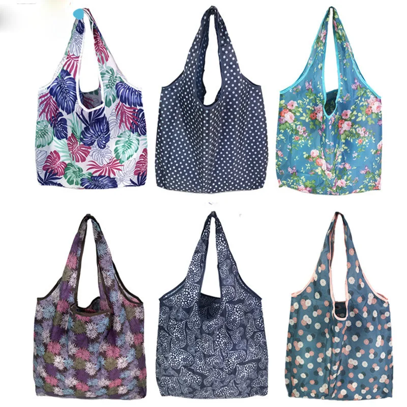 

Large Reusable Shopping Bag Women Foldable Eco Tote Bag Female Girl Grocery Bags Foladble Shopper Bag Case Shoulder Bags