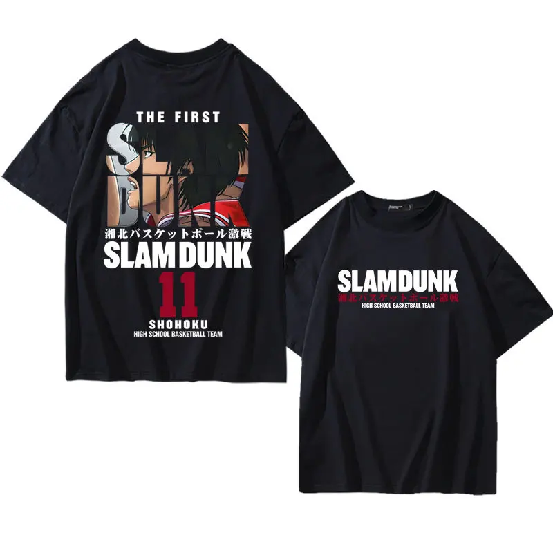 

Аниме Slam Dunk футболка для мужчин Sakuragi Hanamichi Kaede рукава футболка оверсайз японская манга женская с коротким рукавом Бесплатная доставка