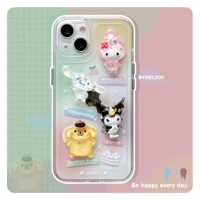sanrio kuromi cinnamoroll 3d phone cases for iphone 13 12 11 pro max xr xs max x back cover
