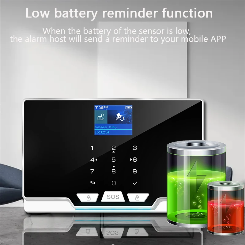 Tuya Smart 433MHz Wireless Home Burglar Alarm System WIFI GSM App Control PIR Motion Detector Door Sensor Security Kit |