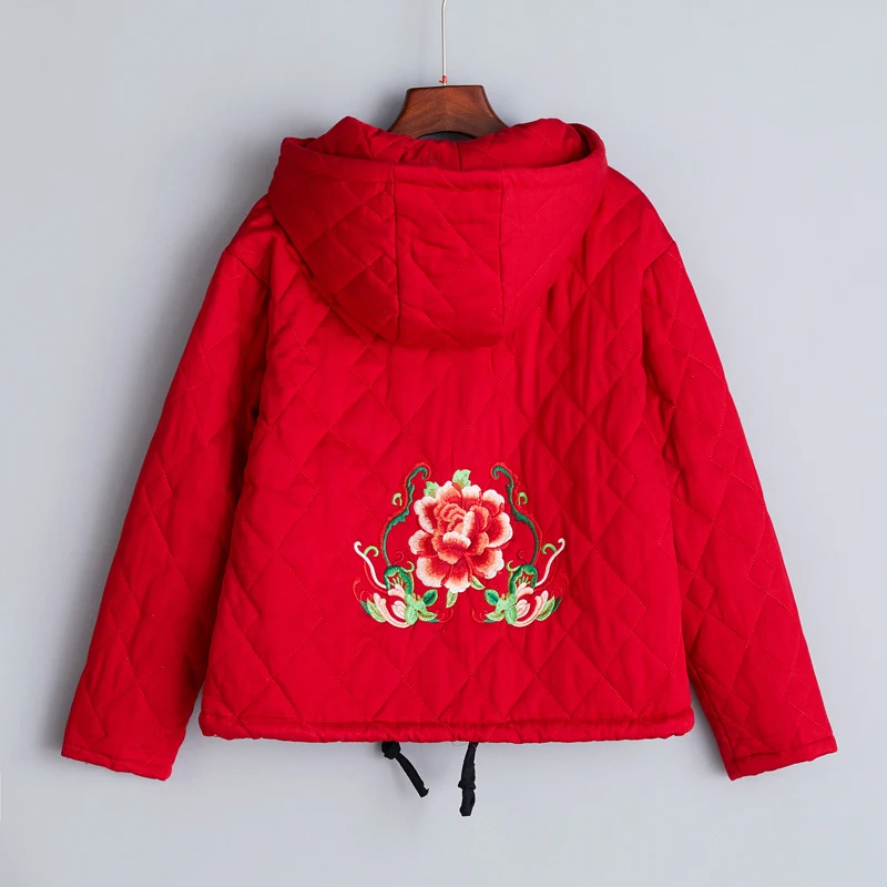 2024 Новая зимняя женская одежда в этническом стиле с вышивкой и коротким