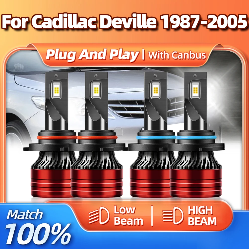 

LED Headlight Bulbs 240W High Power Plug and Play Car Lamp High Low Beam For Cadillac Deville 1987-2000 2001 2002 2003 2004 2005
