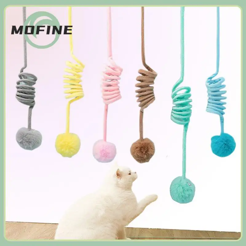 

Durable Hanging Cat Automatic Toy Funny Door Automatic Scratch Rope With Ball Self-hey Cat Stick Cat Accessories Plush Safe