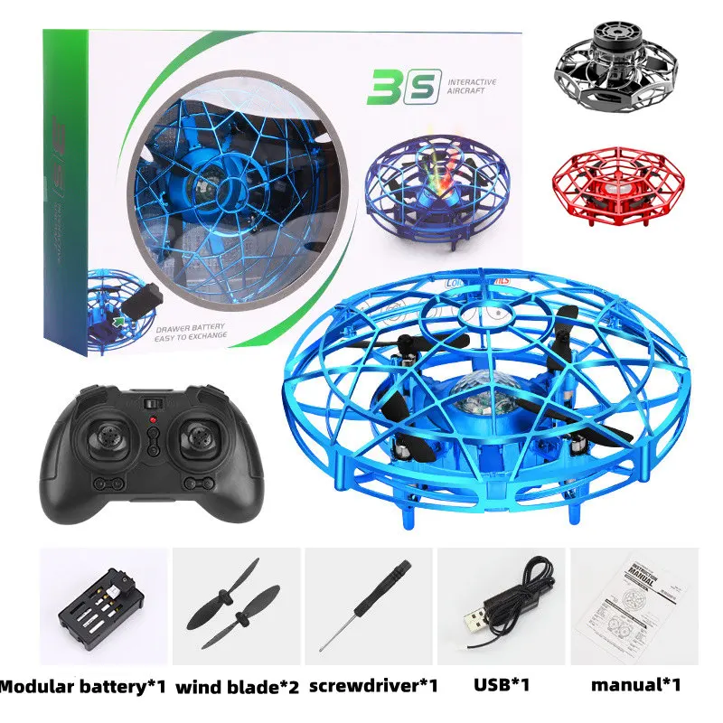 

Smart Gesture Sensing Helicopter RC UFO Infrared Induction Uav Drop Resistant Hover Flying Saucer Quadcopter Toy For Children