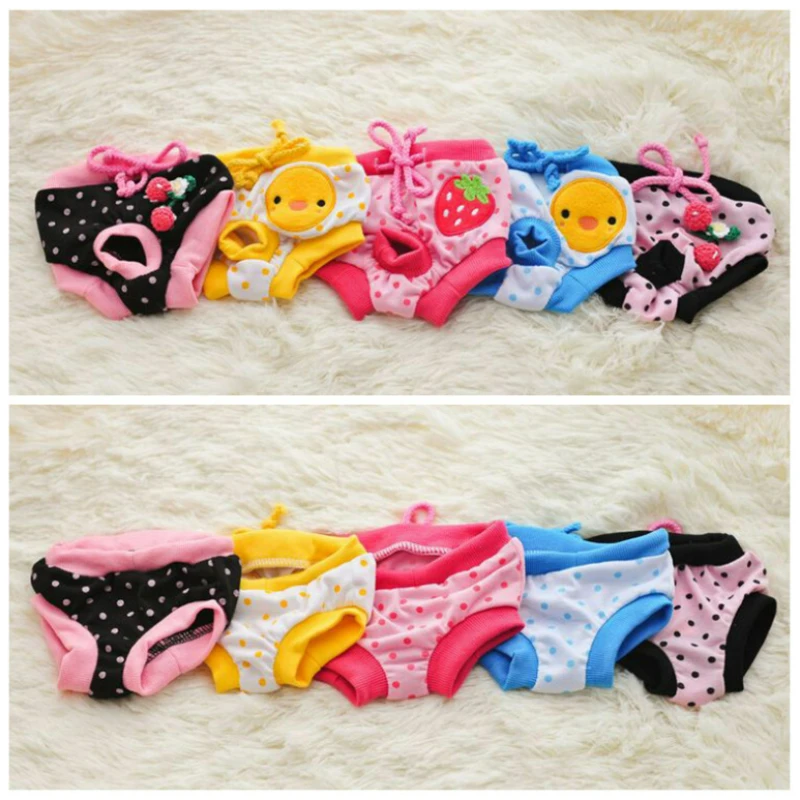 Pet Physiological Pants Puppy Pet Cat Striped Period Panties Dog Diapers Female Dog Panties for Small Dog All Season Pet Shorts