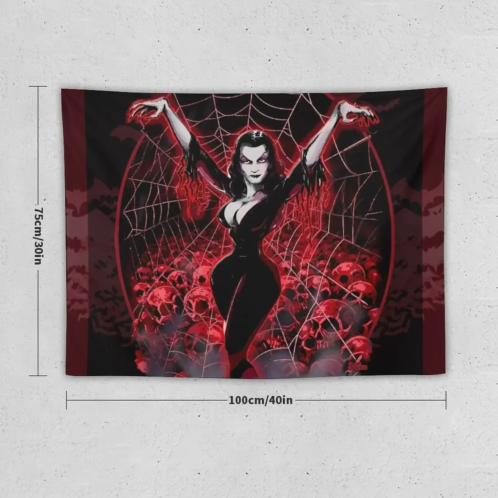 Готический гобелен Vampira Spider Web эстетический домашний декор украшение для спальни