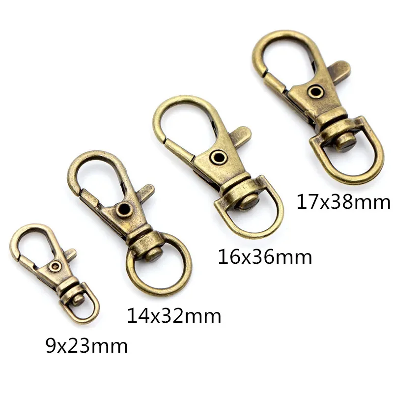 32mm 36mm 38mm Bronze Rhodium Gold Silver Plated Jewelry Findings,Lobster Clasp Hooks for Necklace&Bracelet Chain DIY