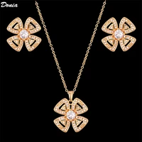donia jewelry fashion luxury joker necklace flower necklace micro inlaid aaa zirconium earrings set womens jewelry