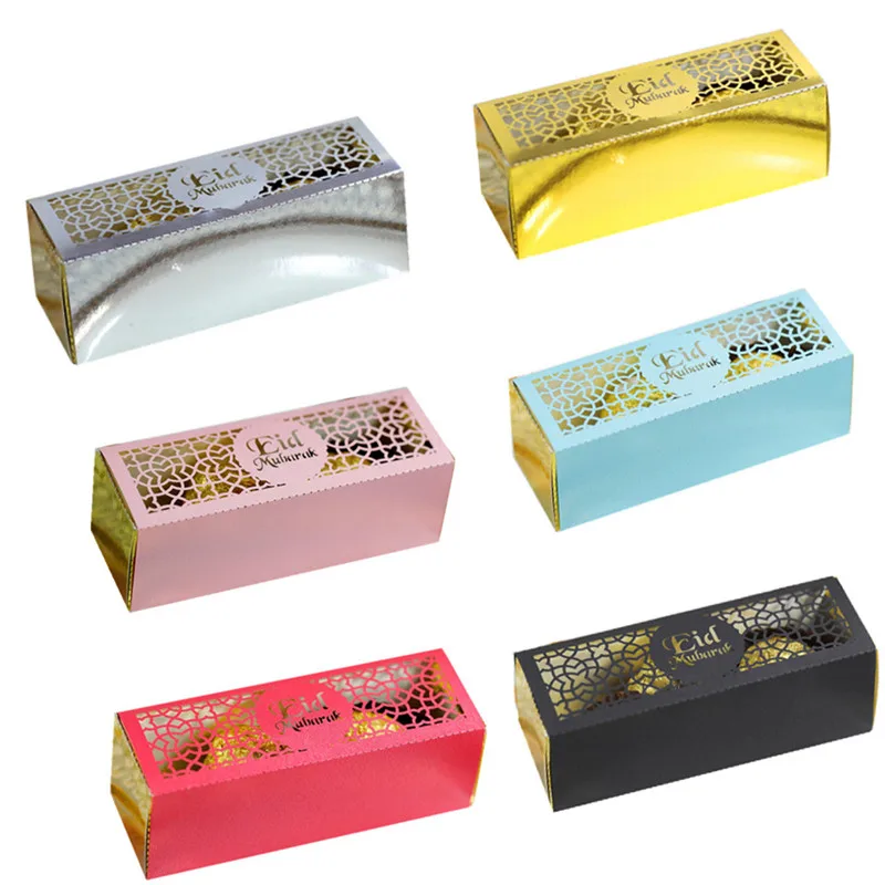 

2/5/10pcs Ramadan Kareem Dragee Gift Box Eid Mubarak Candy Boxes Islamic Muslim Festival Party Favor Decoration Eid Al-Fitr Gift