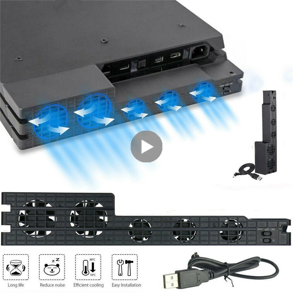 Cooling Fan Game Console Accessory Holder