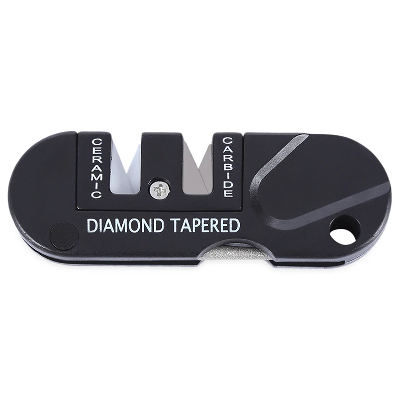 

Portable Tungsten Ceramic Carbide Knife Whetstone Sharpener Sharpen Fish Hook Pocket Diamond Tool Camp Hike outdoor