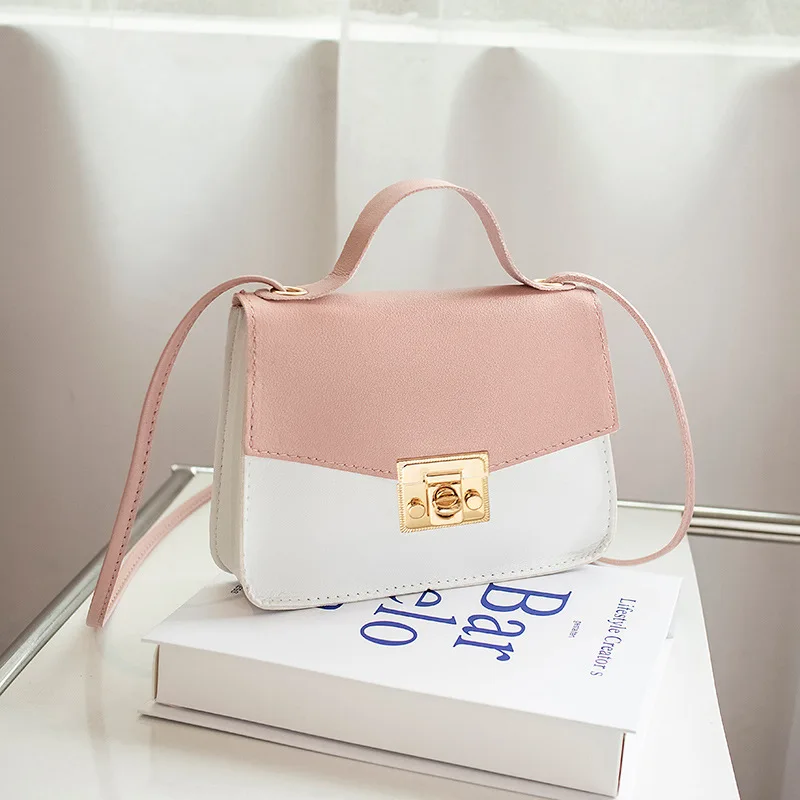 

Foreign trade small bag fashion hit color ladies bag sweet small square bag drawstring diagonal shoulder bag personality handbag