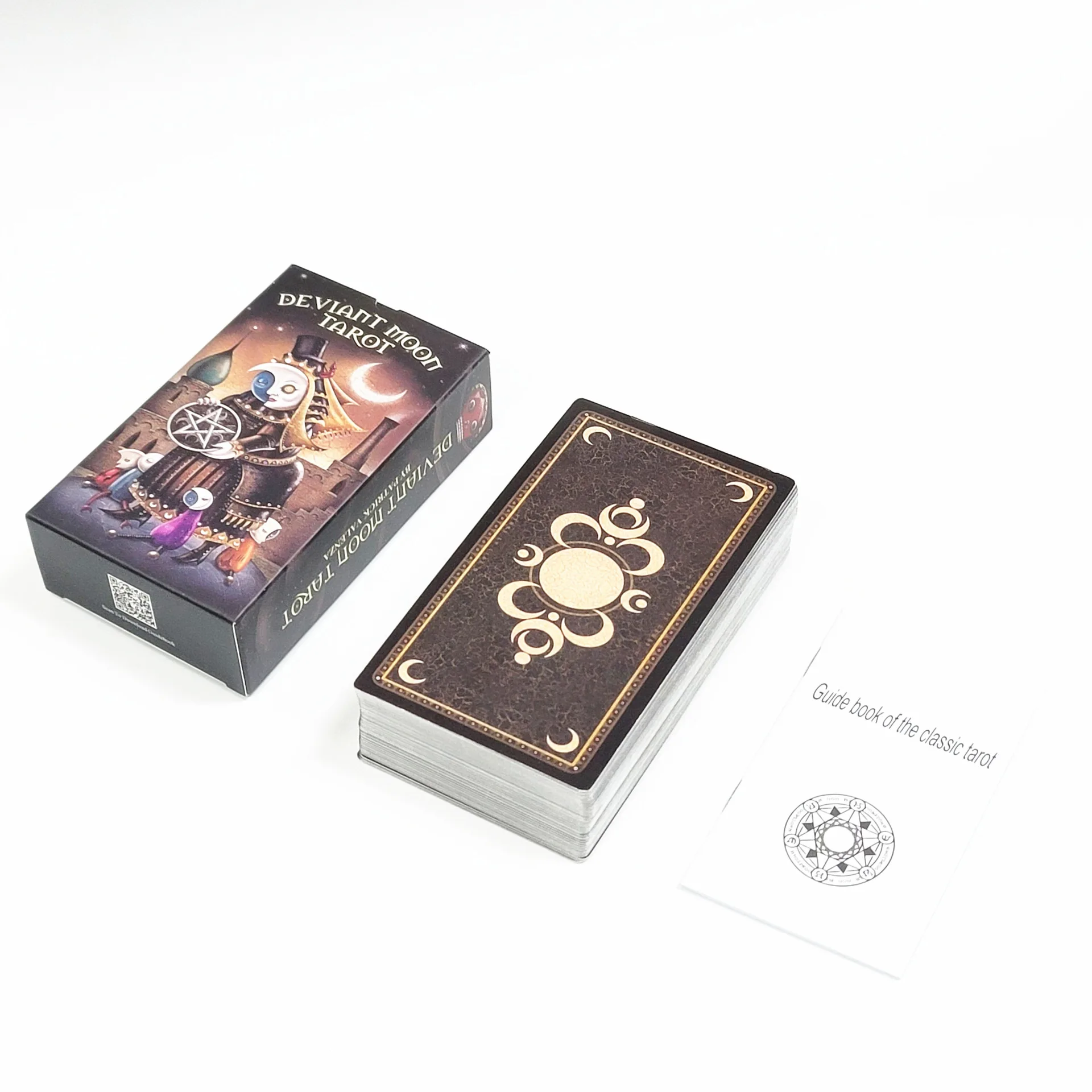 

2023 New Big Size 12x7cm таро Deviant Moon Tarot Deck 78 Cards with Paper Manual Guide Book