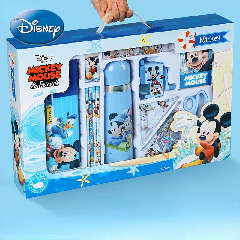

Набор канцелярских принадлежностей Disney с Микки, Подарочная коробка для начальной школы, детский полный набор школьных подарков для девочек