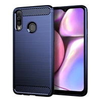 silicone cases for samsung a20s luxury carbon fiber soft tpu phone cover for galaxy a20s samsung a20 s brushed texture case
