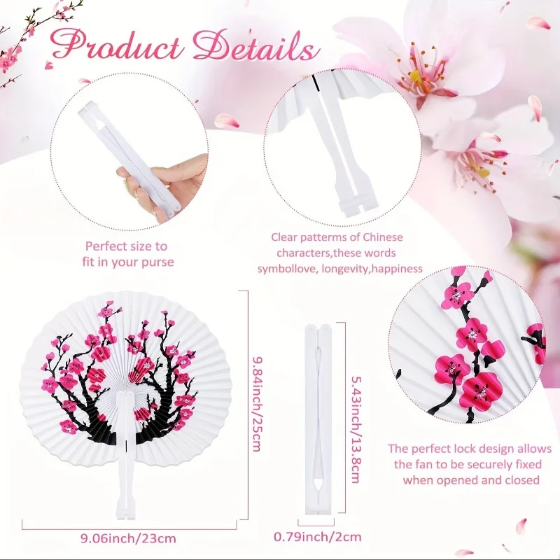 Набор из 10 предметов ручной веер с шелковыми листьями и цветами