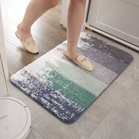 nordic simple style bath mat super soft flocking bathroom carpet non slip absorbent floor mat toilet doormat home decor