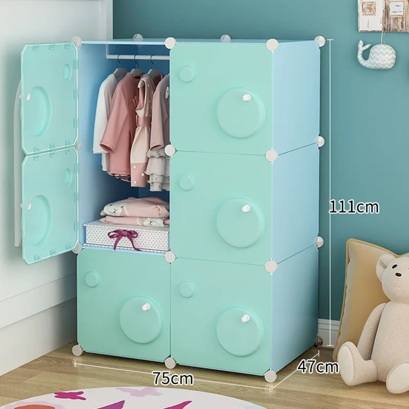 Clothes Storage Wardrobe Bedroom Partitions Minimalist Nordic Closet Modern Cube Simple Small Cheap Armario Trendy Furniture