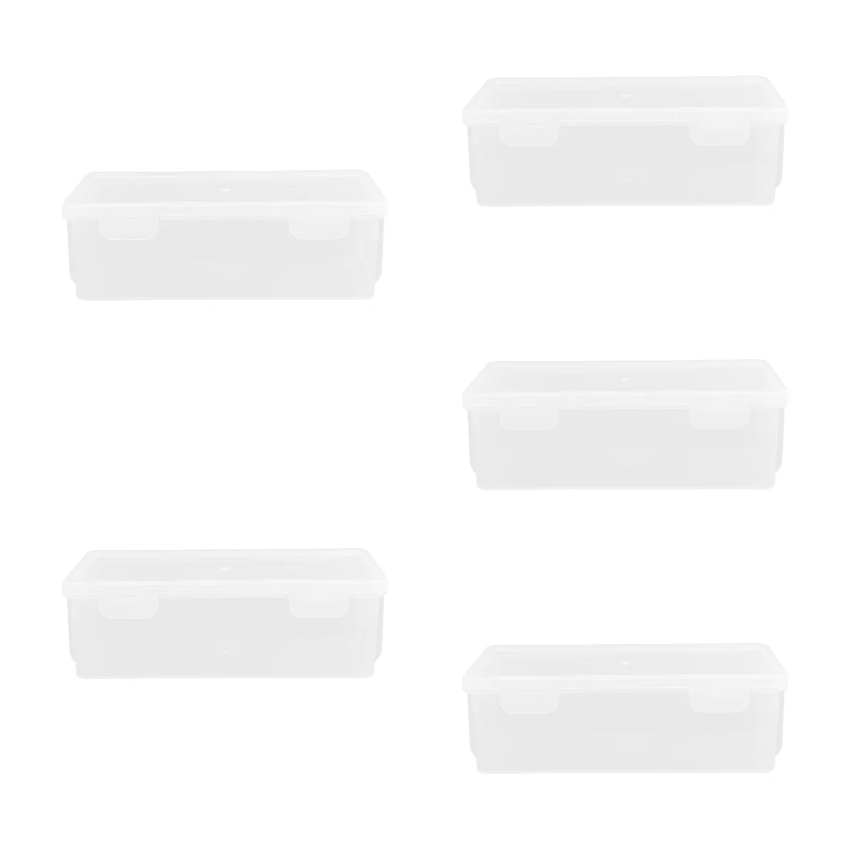 

5pcs Bread Toast Box Leakproof Bread Preservation Storage Container Crisper Convenient for (850ml)