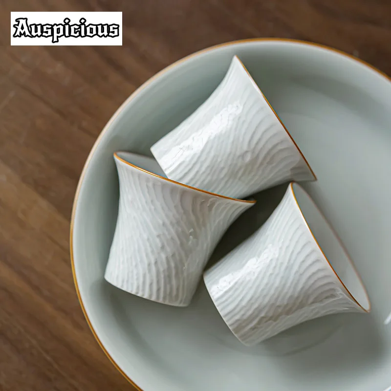 2 шт./набор чайная чашка с золотым узором 50 мл