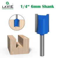 lavie 1pc 6mm or 6 35mm shank double flute straight bit milling cutter for wood tungsten carbide router bit woodwork tool