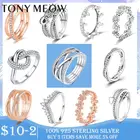 Женское кольцо из серебра 2022 пробы с фианитами