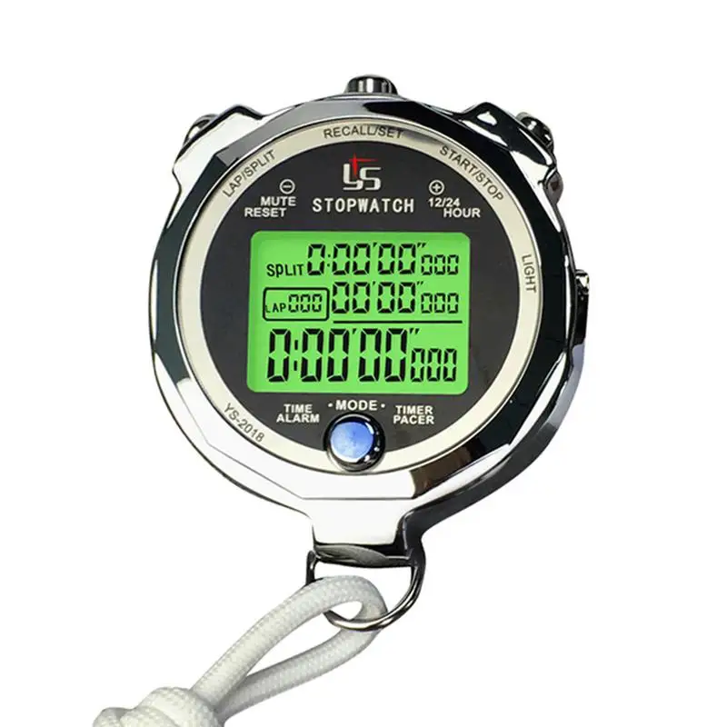 

Professional Digital Stopwatch Timer Multifunctional Handheld Training Timer Portable Outdoor Sports Running Chronograph Stop