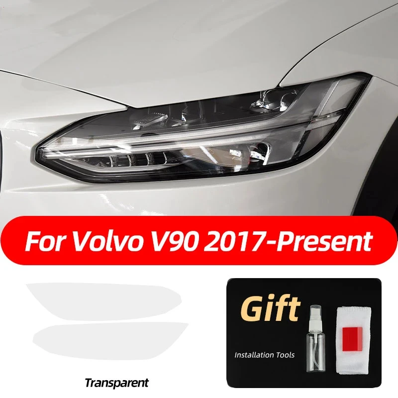 

2 шт. автомобильный передний фонарь, прозрачная наклейка из ТПУ, защитная пленка для фар для Volvo XC90 XC40 XC60 S60 S90 V60 V90, аксессуары