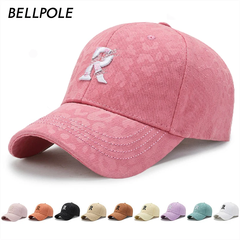 

Бейсболка BELLPOLE Мужская/Женская хлопковая, Регулируемая Кепка с вышивкой и надписью R, Повседневная Уличная Кепка, весна-лето-осень
