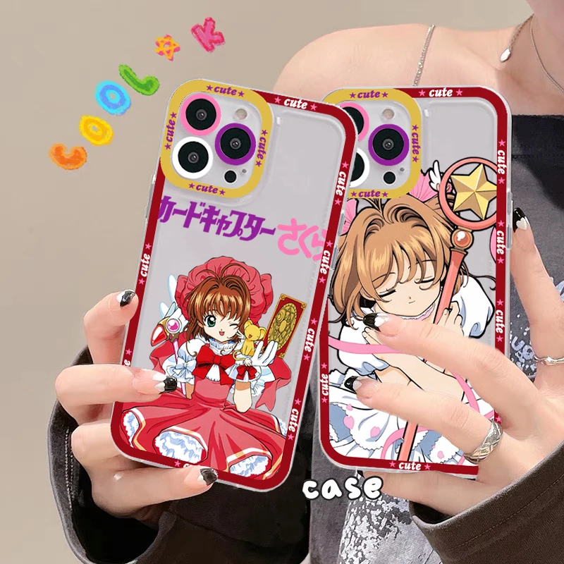 

Card Captor Sakura Anime Phone Case for iPhone 11 12 13 Mini Pro Max 14 Pro Max Case shell