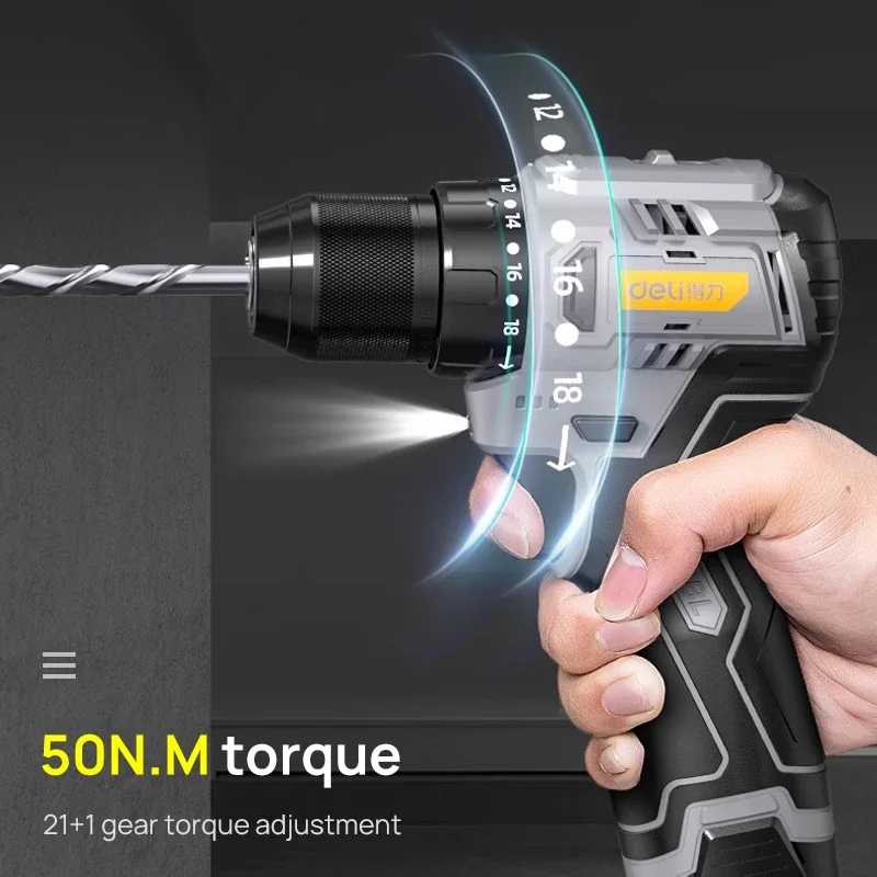 Беспроводная мини-шуруповерт Deli-бесщеточная