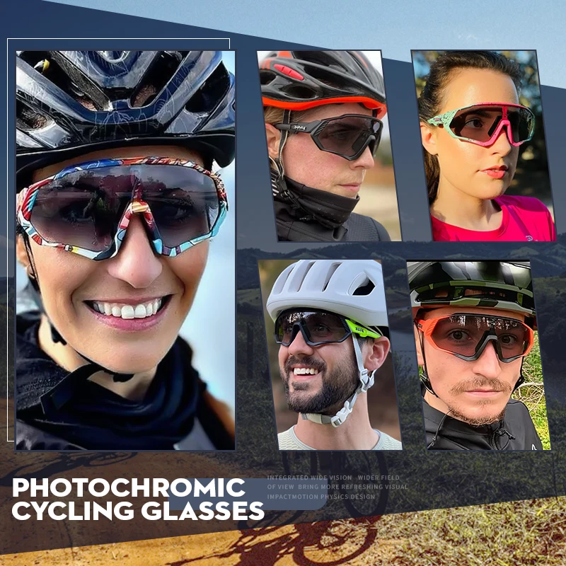 Kapvoe Photochrome Radfahren Sonnenbrillen Männer Frauen Sport Straße Mtb Mountainbike Fahrrad Brille Radfahren Brille Brillen Goggle