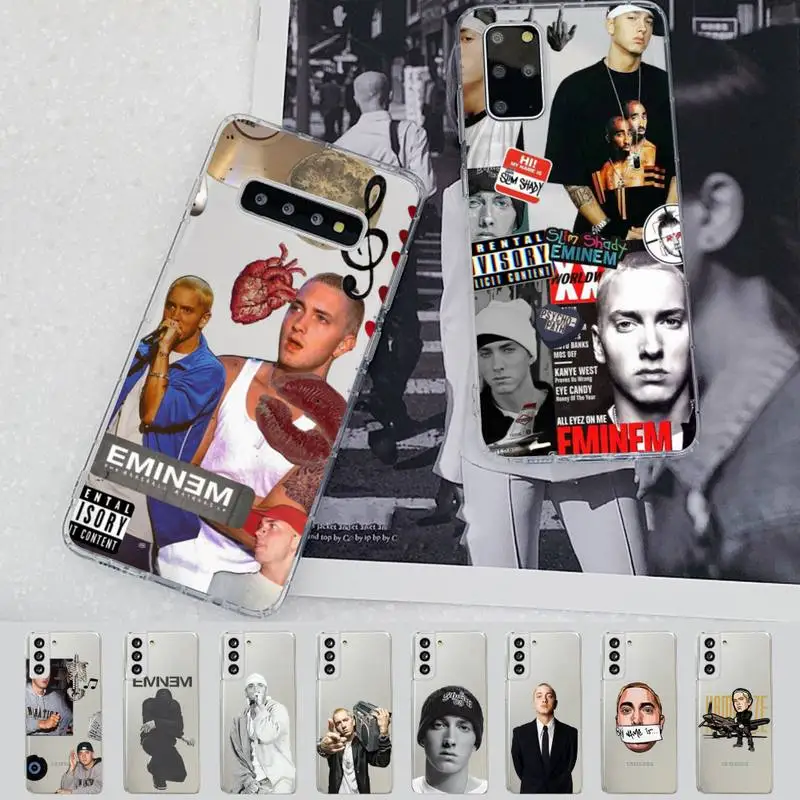 

Hop Rapper Eminem rap Phone Case for Samsung S20 S10 lite S21 plus for Redmi Note8 9pro for Huawei P20 Clear Case