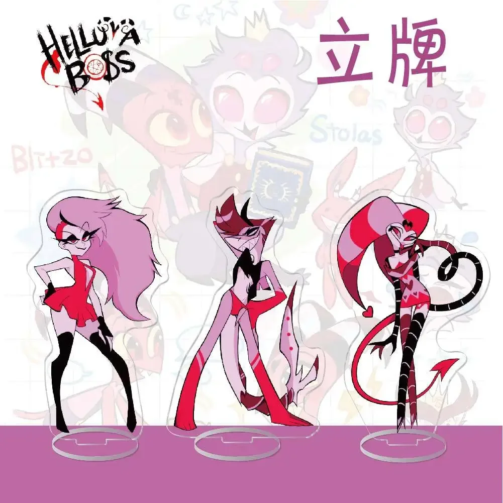 Брелок Helluva Boss в стиле аниме женский брелок для ключей мужчин акриловый