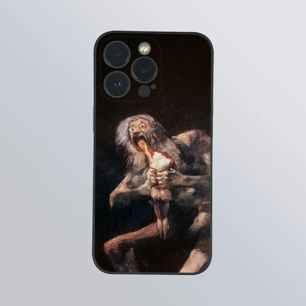 Spain Francisco Goya Art Phone Case For IPhone 16 15 14 13 12 11 Pro Max Plus Mini Frosted Soft Shell Funda