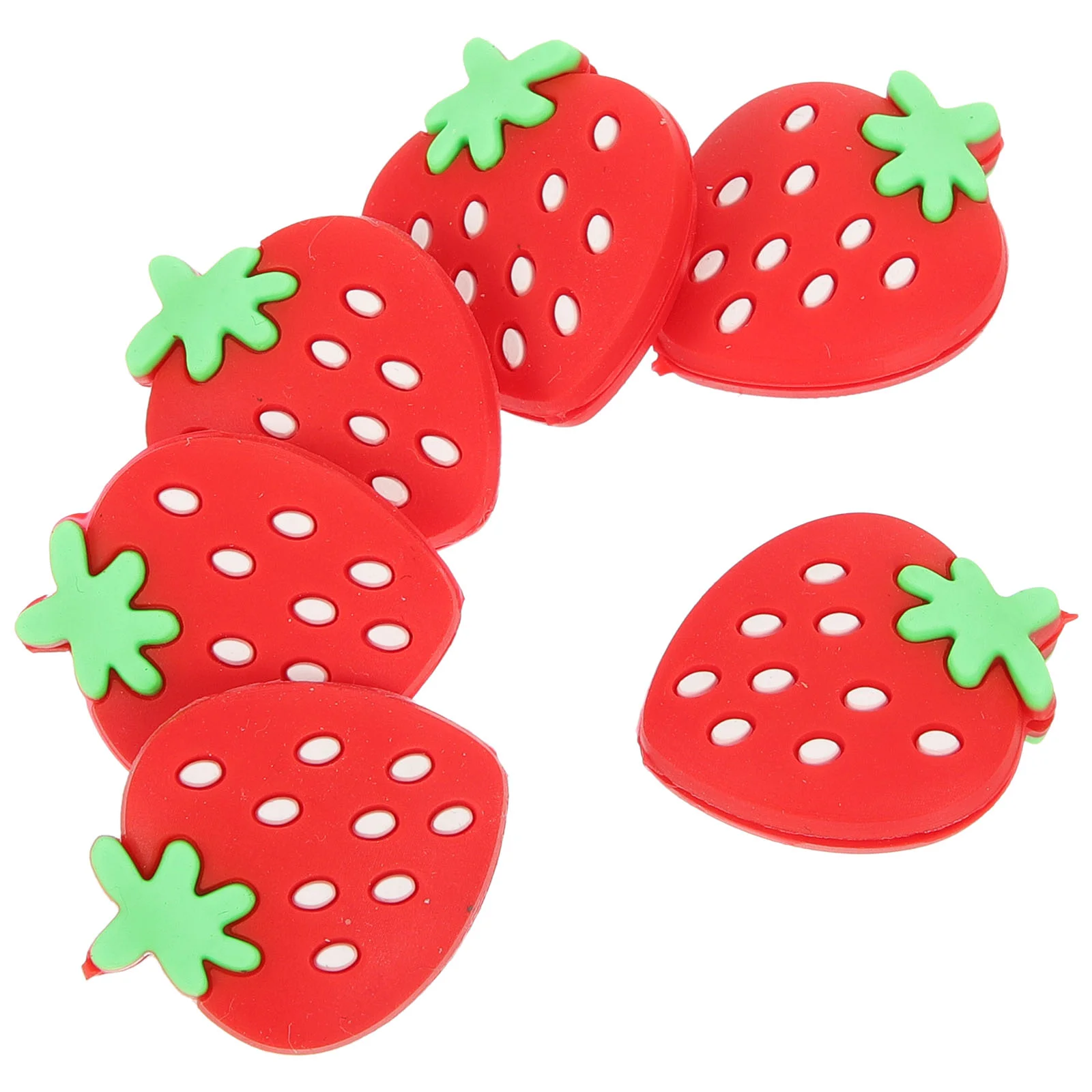 

6 Pcs Strawberry Accessories Tennis Racket Shock Absorber Dampener Vibration Shocking Dampeners
