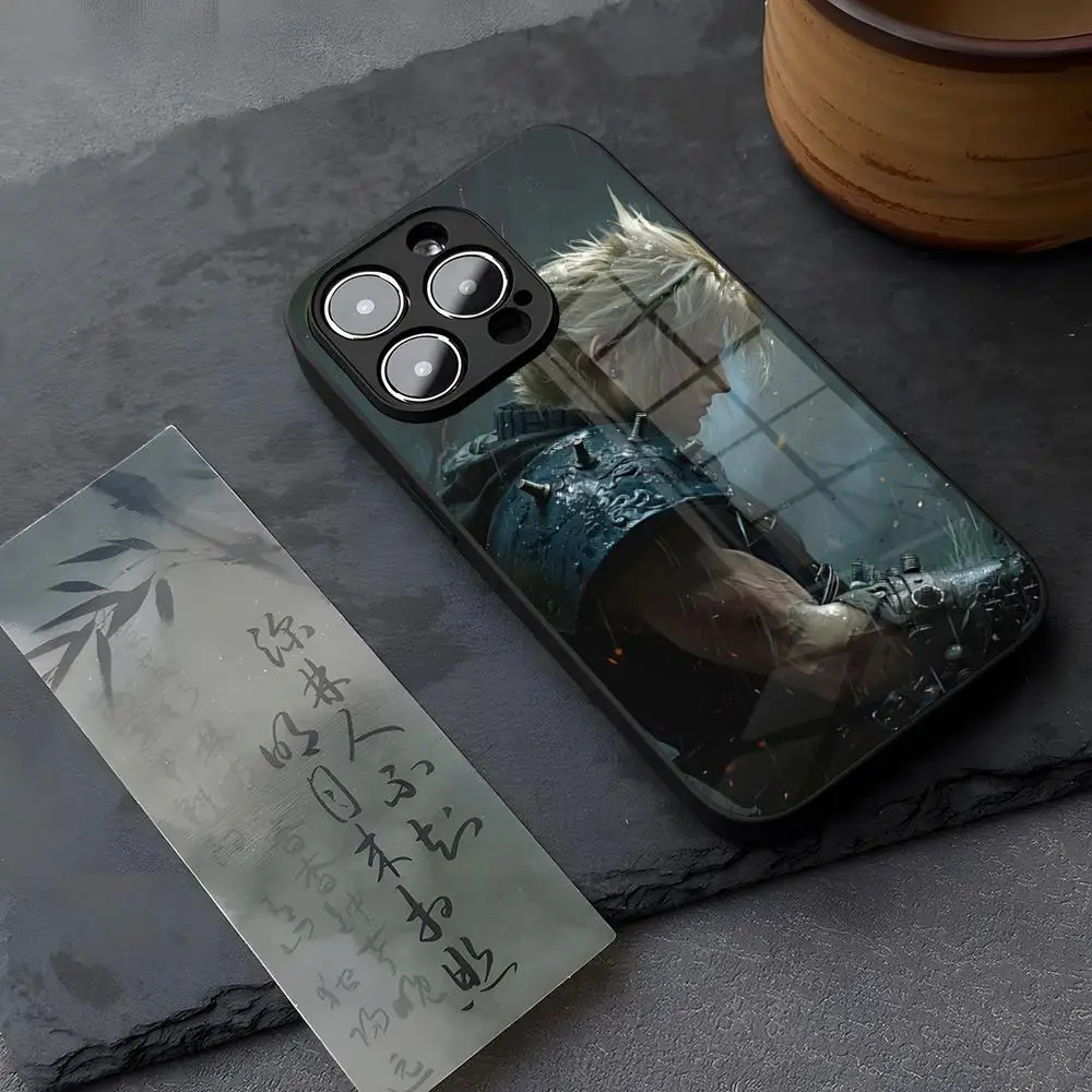 Чехол для телефона Final Fantasy Anime из закаленного стекла для IPhone 13 17 14 16 12 15 11 Pro XS Max Plus Mini X XR SE2020 Coque (art.: 3920da7af18de) - 3920da7af18de