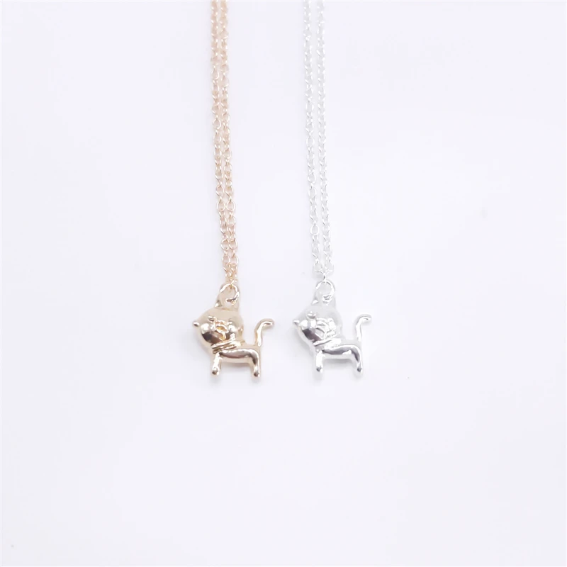 

30Pcs New big head cat pendant necklaces for women Cute animal style clavicle chain