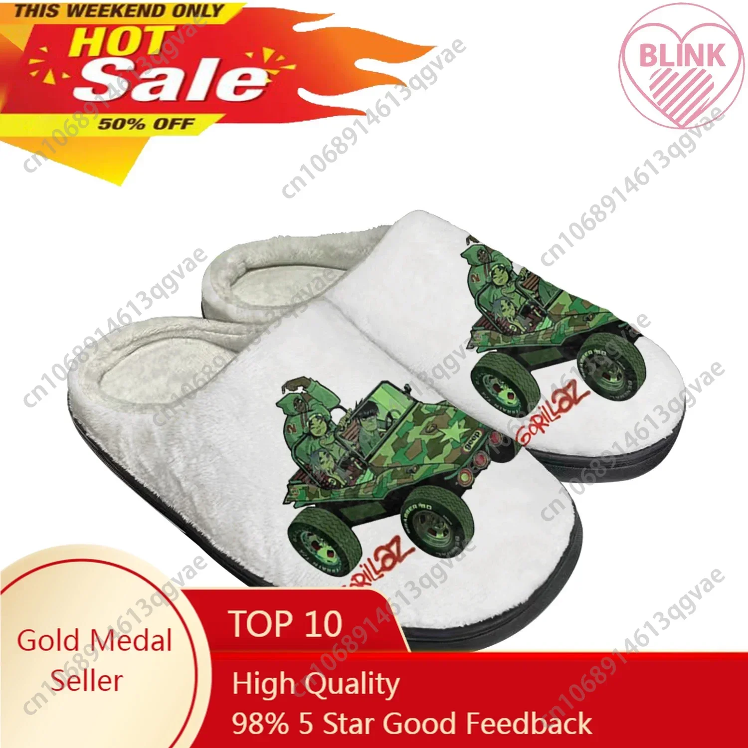 Gorillaz Virtual Rock Band модные домашние хлопковые тапочки на заказ мужские и женские