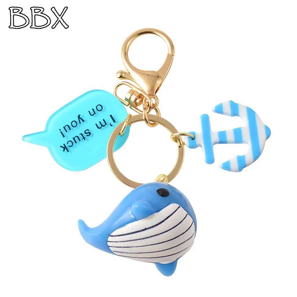 

Cute Cartoon Couple Whale Keychain Kawaii Car Keychain Car Women Bag Keyring Jewelry Accessories