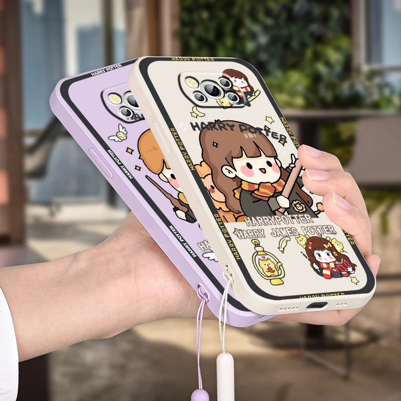 

Fashion Potters Ring Harries Phone Case For Xiaomi Mi Poco X4 X3 C40 C3 M4 M3 F4 F3 GT Pro NFC 5G Soft Cover Liquid Rope Funda
