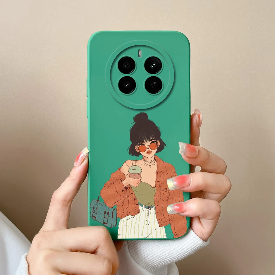 Чехол для телефона Realme Narzo 70 Pro 5G с милым мультяшным девушкой силиконовая мягкая