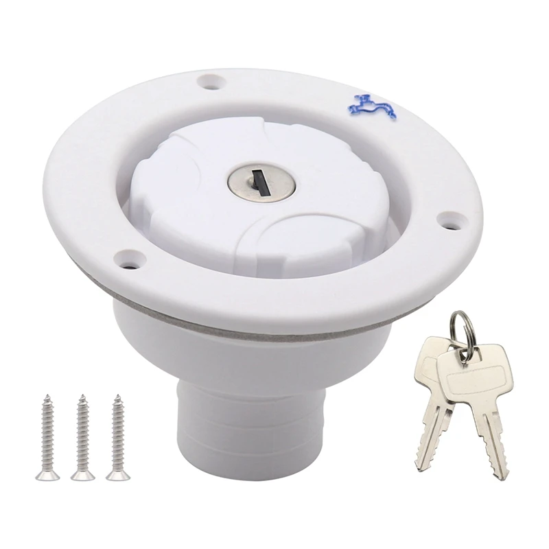 

Water Locking Inlet Hatch Filler Cap For Caravan Motorhome Fresh Water RV Camping Trailer Motorhome Drain Water Tank Cap