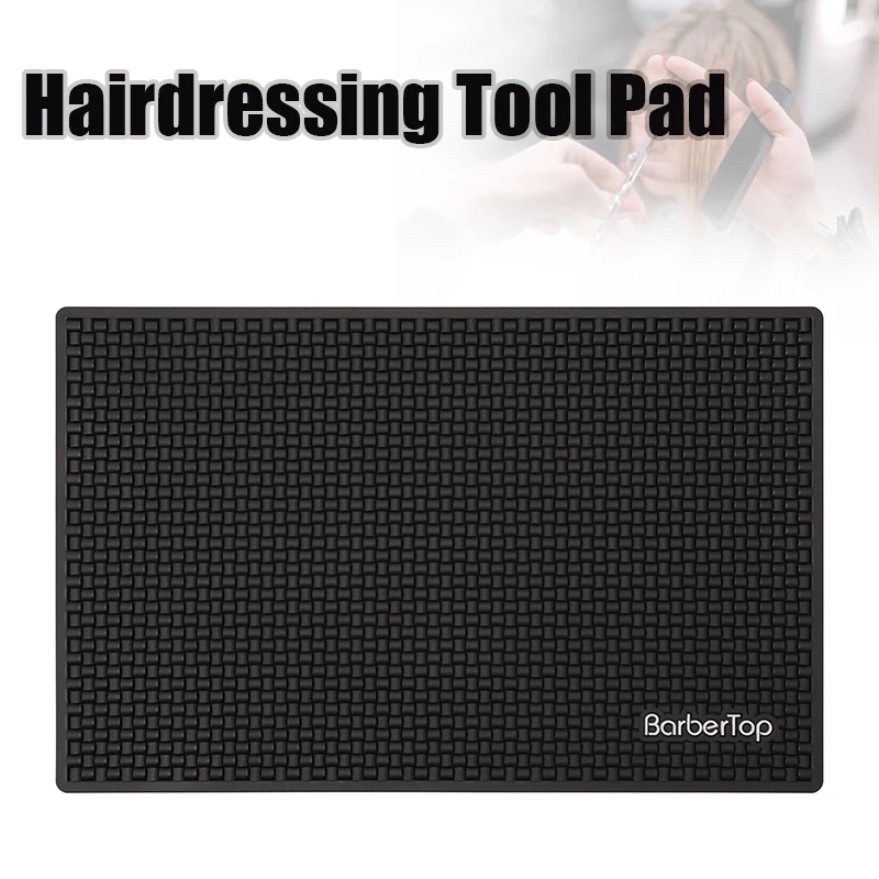 

Mini Hairdressing Tool Pad Non-Slip Station Mat Clippers Scissors Trimmers Haircut Tools Storage Barbershop Anti-skid Holder