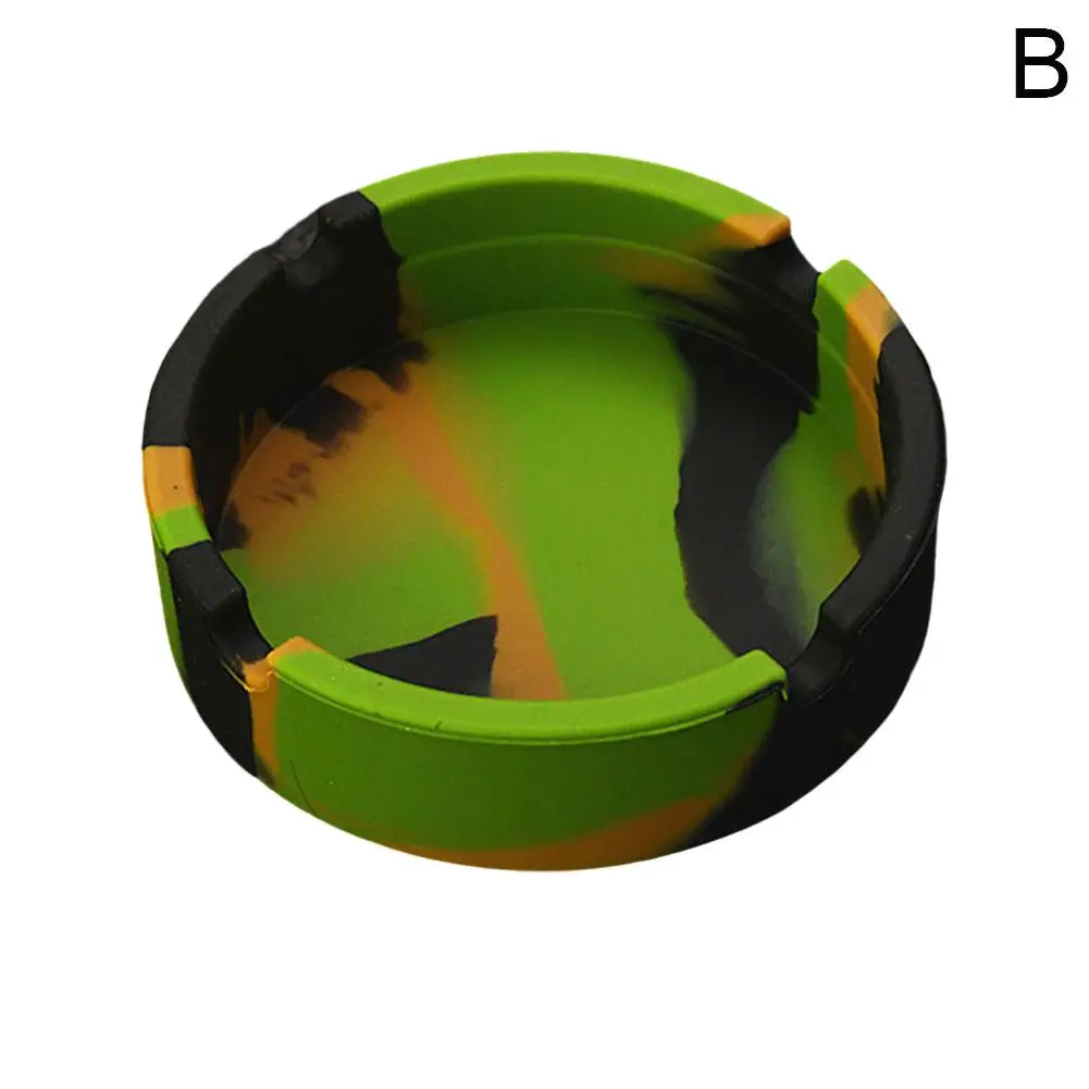 Люминесцентная/красочная силиконовая гелевая пепельница разноцветная для дыма