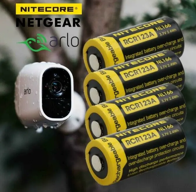 

Nitecore NL166 Rechargeable Battery for Arlo CR123a RCR123a 4pk