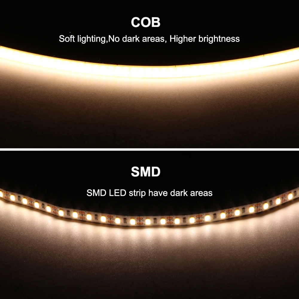 Супертонкая светодиодная лента COB 3 мм, 5В 12В 24В, гибкая светодиодная лента оранжевого цвета 1800K для подсветки автомобиля, 10см 20см 30см 50см 5м 50м (art.: 3920da73ff087) - 3920da73ff087