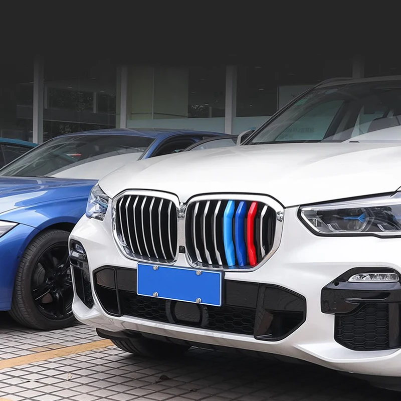 Фото 3 шт. накладка на решетку автомобиля для BMW X1 X2 X3 X4 X5 X6 X7 E84 F48 F49 F39 E83 F25 G01 F26 G02 E70 F15 E53 G05 E71 E72 F16 G06 G07 №4